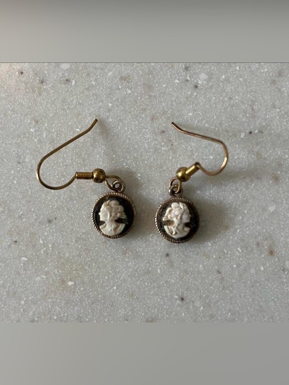 Vintage Gothic Dainty Cameo Earrings